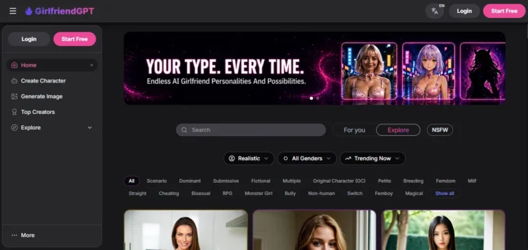 GirlfriendGPT HomePage