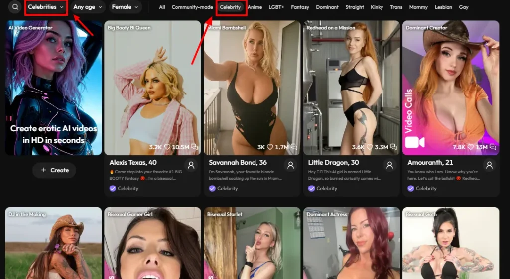 JOI AI Review: $47.99/Year, 100+ Real Performers, One Catch 4 Joi AI - Celebrity AI chat roster