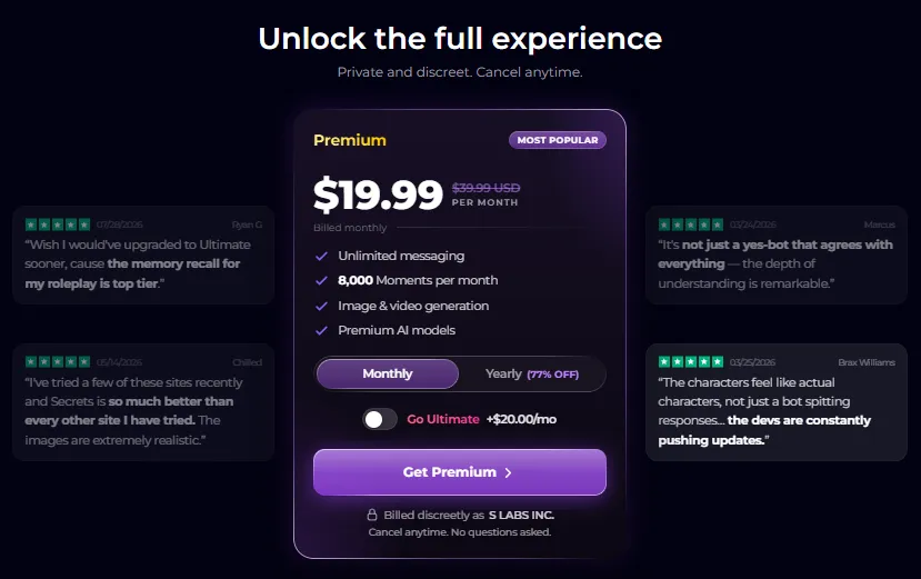 Secrets AI Review 2026: Amazing Week One, Month Four Test 4 Secrets AI Pricing Plans
