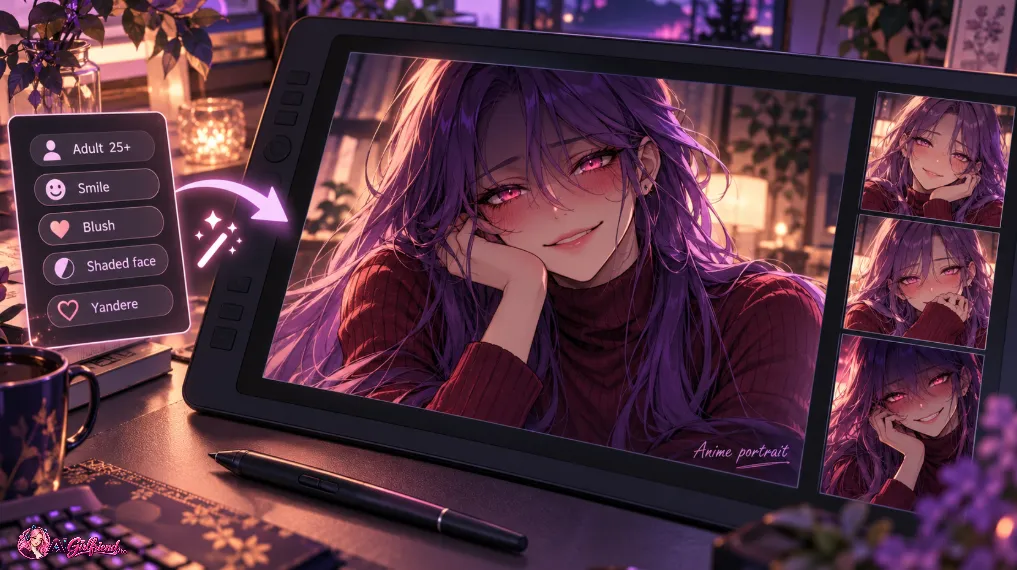 Best Yandere AI Girlfriend Apps in 2026: 8 Picks for Sweet, Obsessive AI Love 14 AI-generated yandere anime portrait