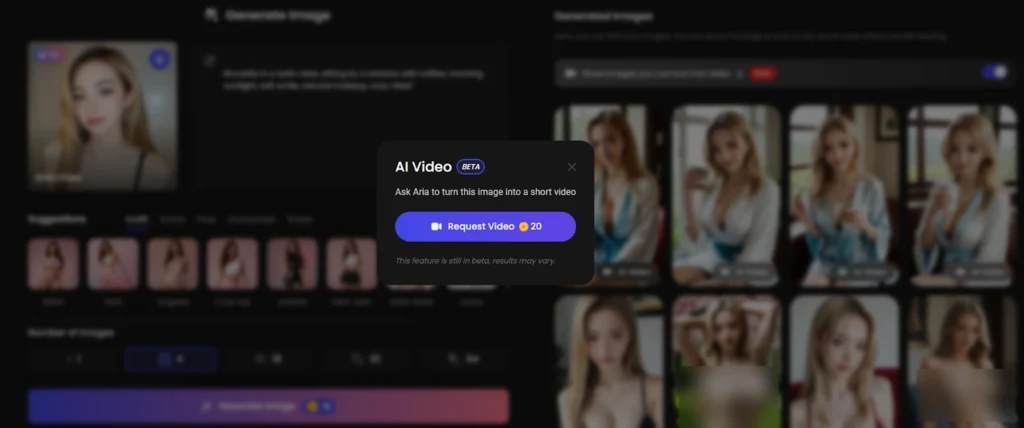 Candy AI Videos (2026): Shorts, Cams, Calls & Token Costs 7 Candy AI - AI Video Generator Feature