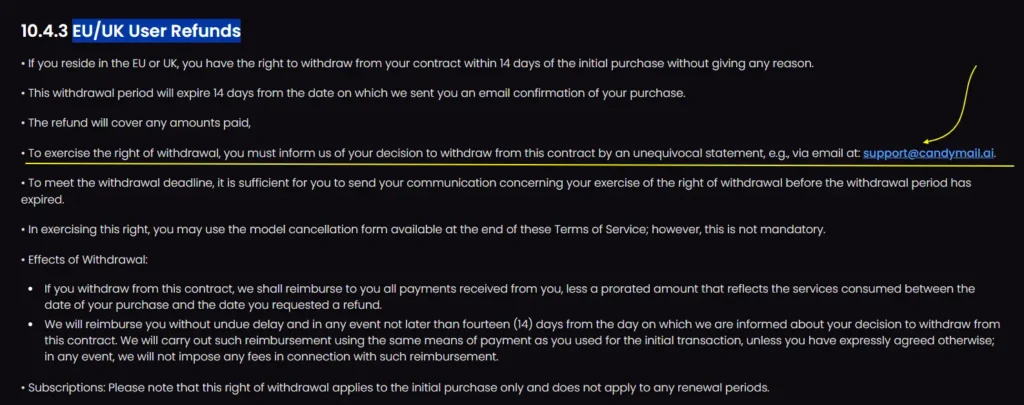 How to Cancel Candy AI: Refund, Tokens & Billing Explained 9 Candy AI EU UK refund terms