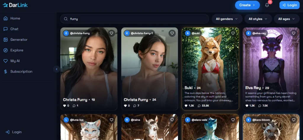 Best Furry AI Chat Apps and Yiff Generators Get Wild 5 Darlink AI - AI Furry Characters