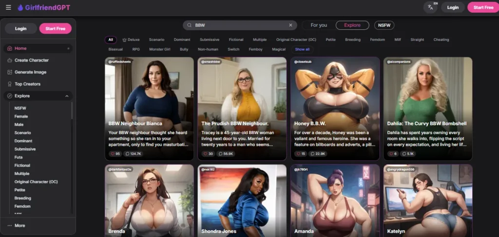 Best BBW AI Generators & Chat 2026: 9 Curvy Picks 4 GirlfriendGPT BBW AI Characters