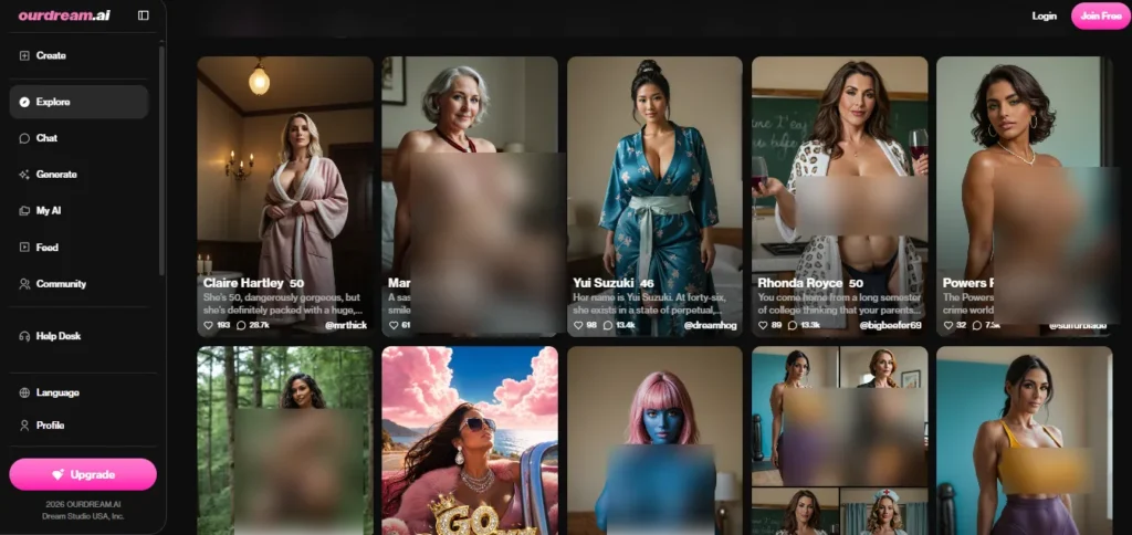 OurDream AI Free: I Hit the Paywall at 60 Messages 5 OurDream AI Character Library