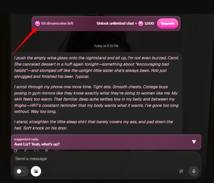 OurDream AI Free: I Hit the Paywall at 60 Messages 6 OurDream free tier value explained